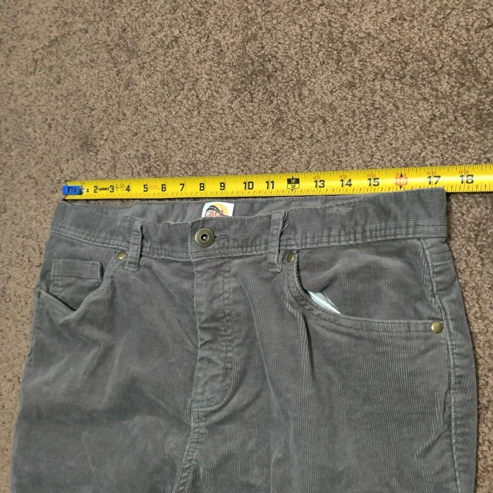C&C California Men's Corduroy Pants‎ Vintage Wash Gray Size 35 x 30 Jeans